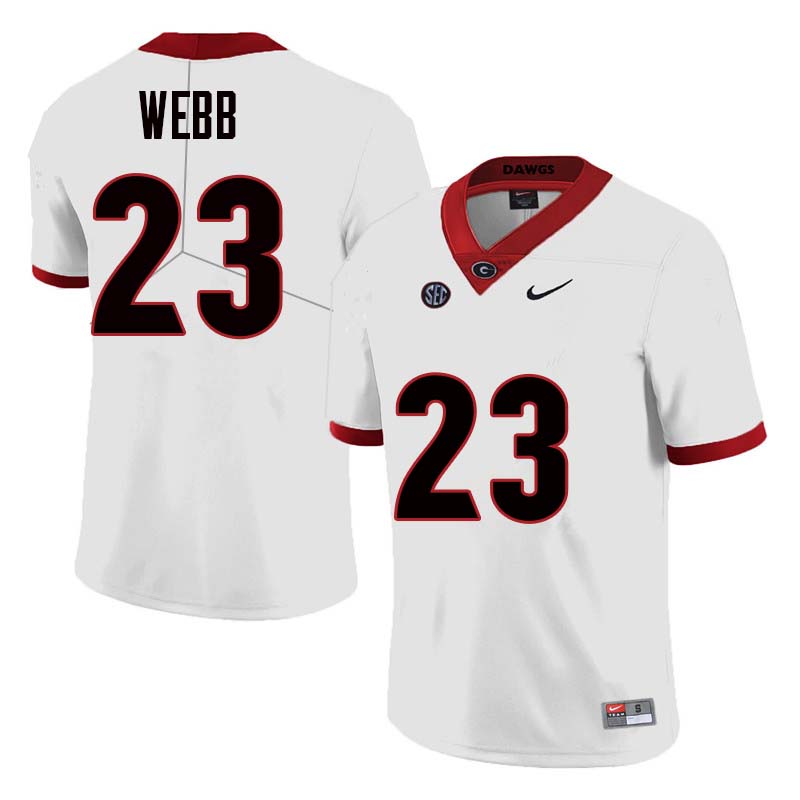 Men Georgia Bulldogs #23 Mark Webb College Football Jerseys Sale-White